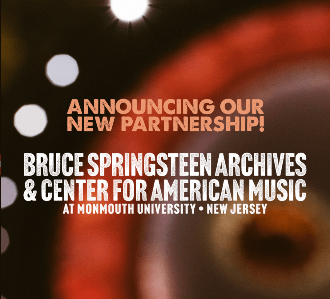 New partnership announcement for the Bruce Springsteen Archives & Center for American Music and Folk Americana Roots Hall of Fame